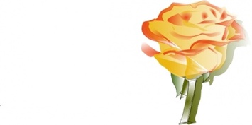 Flowers & Trees - Yellow Rose clip art 