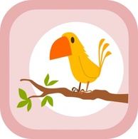 Animals - Yellow Tree Cartoon Bird Branch Kablam 
