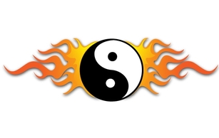 Ying Yang Fire Vector