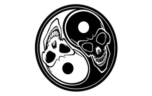 Ying Yang Skulls Vector