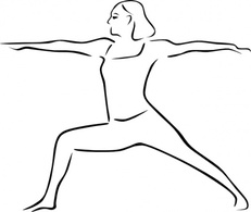 Human - Yoga Poses Stylized clip art 