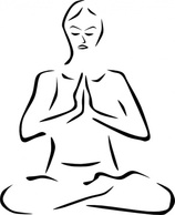 Yoga Poses Stylized clip art