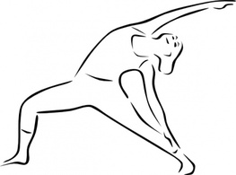 Yoga Poses Stylized clip art 