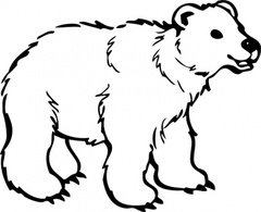 Animals - Young Bear clip art 