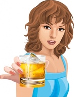 Human - Young woman holding drink 