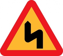 Zig Zag Road Sign clip art Preview