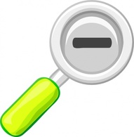 Icons - Zoom Out Lens Icon clip art 